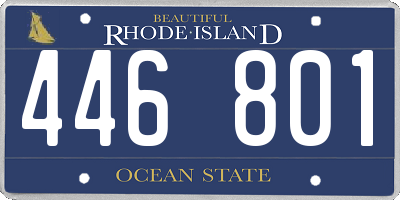 RI license plate 446801