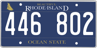 RI license plate 446802