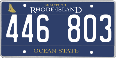 RI license plate 446803