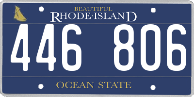 RI license plate 446806