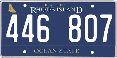 RI license plate 446807