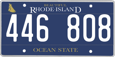 RI license plate 446808