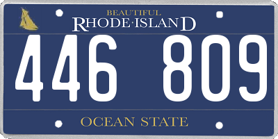 RI license plate 446809