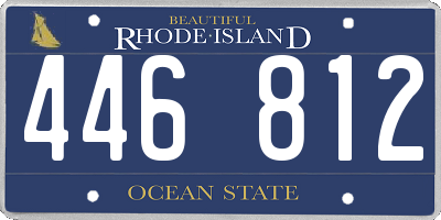 RI license plate 446812