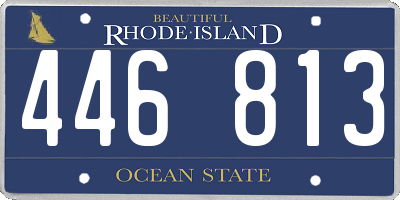 RI license plate 446813