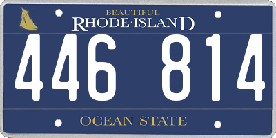 RI license plate 446814