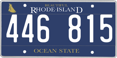 RI license plate 446815