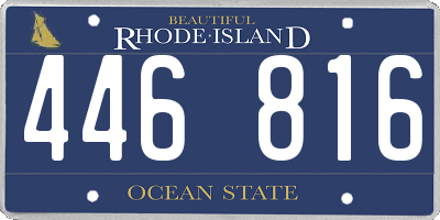 RI license plate 446816