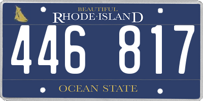 RI license plate 446817