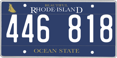 RI license plate 446818