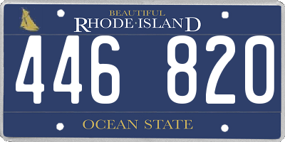 RI license plate 446820