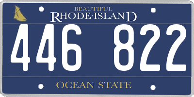 RI license plate 446822