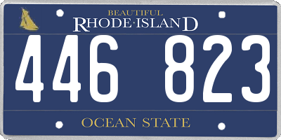 RI license plate 446823
