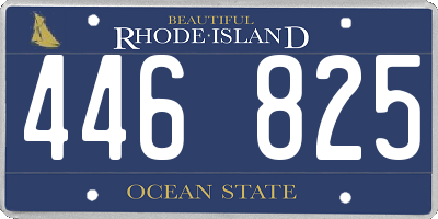RI license plate 446825