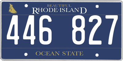 RI license plate 446827