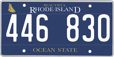 RI license plate 446830