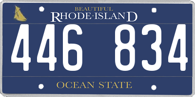 RI license plate 446834