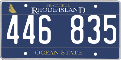 RI license plate 446835