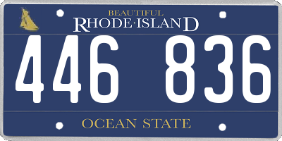 RI license plate 446836