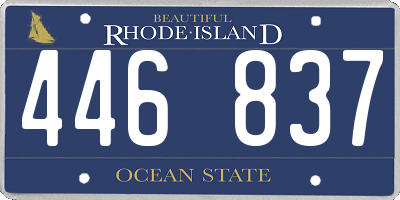 RI license plate 446837
