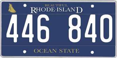 RI license plate 446840