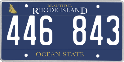 RI license plate 446843