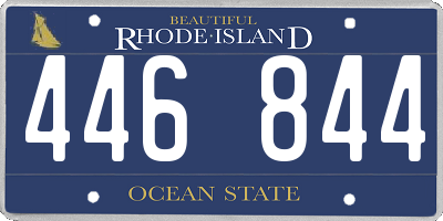 RI license plate 446844