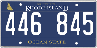 RI license plate 446845