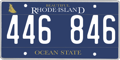 RI license plate 446846