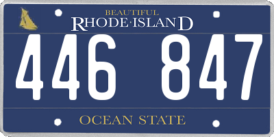 RI license plate 446847