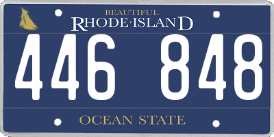 RI license plate 446848