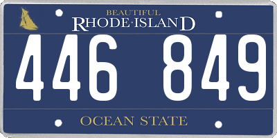 RI license plate 446849