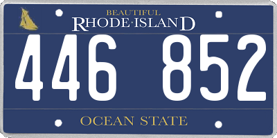 RI license plate 446852