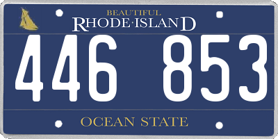 RI license plate 446853