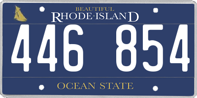 RI license plate 446854