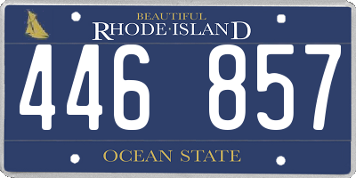 RI license plate 446857