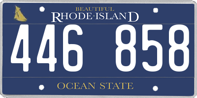 RI license plate 446858
