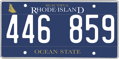 RI license plate 446859