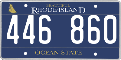 RI license plate 446860