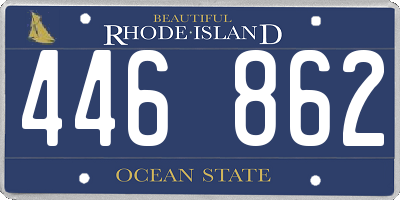 RI license plate 446862
