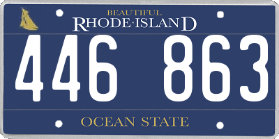 RI license plate 446863