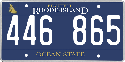 RI license plate 446865