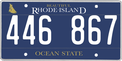 RI license plate 446867