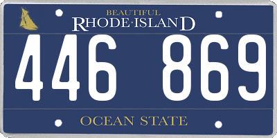 RI license plate 446869