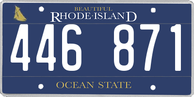 RI license plate 446871