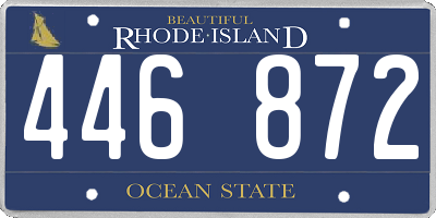 RI license plate 446872