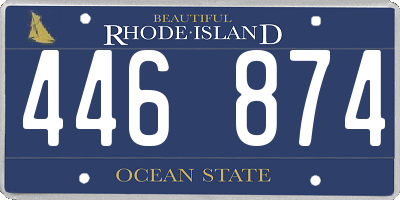 RI license plate 446874