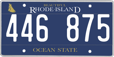 RI license plate 446875