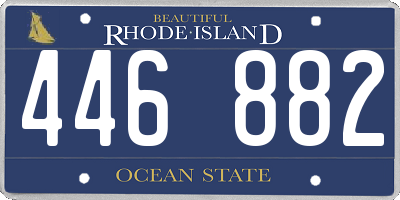 RI license plate 446882