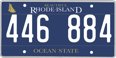 RI license plate 446884